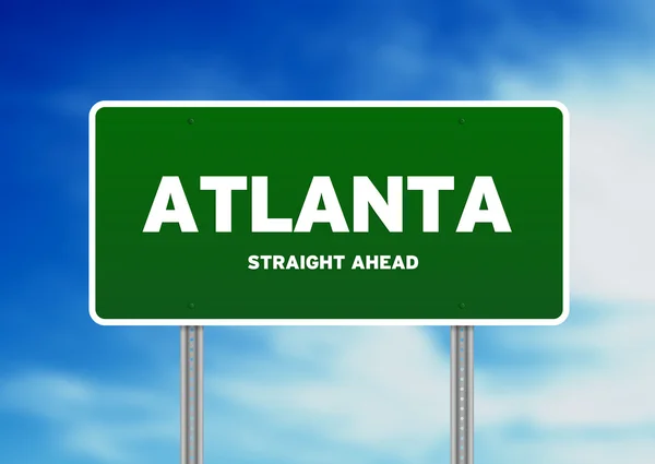 Sinal da estrada de Atlanta — Fotografia de Stock