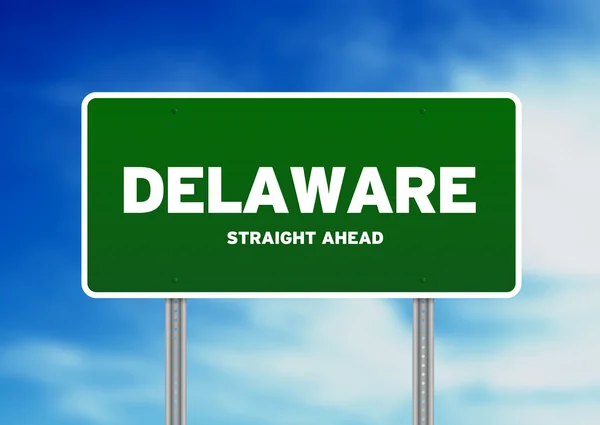 Υπογραφή αυτοκινητόδρομο του Delaware — Φωτογραφία Αρχείου