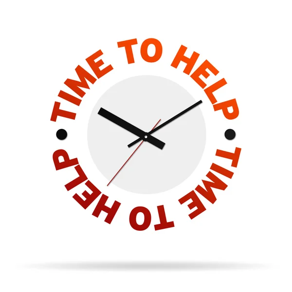 Tempo para ajudar Relógio — Fotografia de Stock