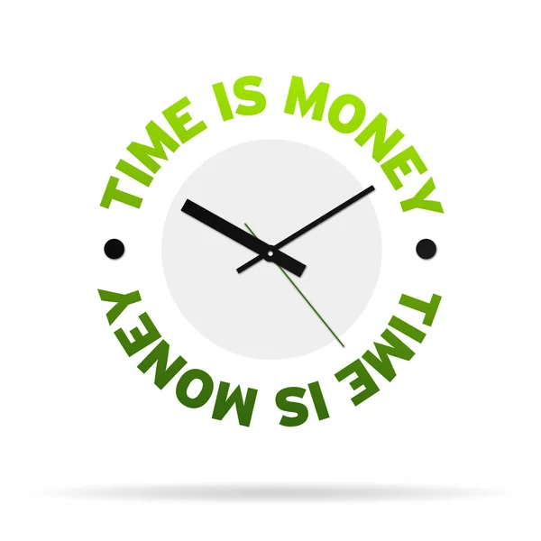 Tempo é dinheiro Relógio — Fotografia de Stock