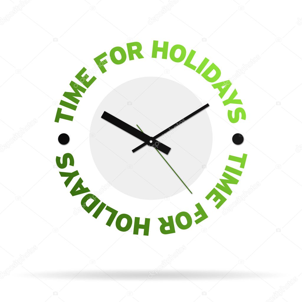 Time For Holidays Clock