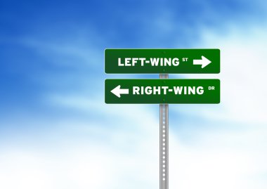 Left-Wing & Right-Wing Road Sign clipart