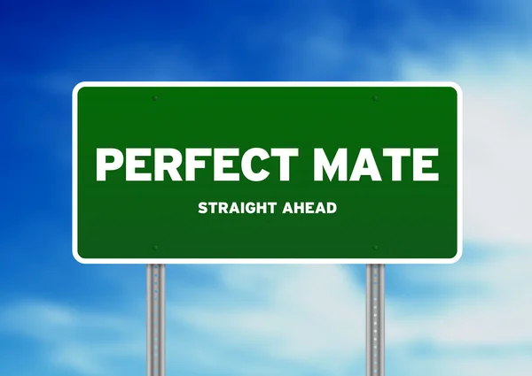Perfetto Mate Highway segno — Foto Stock