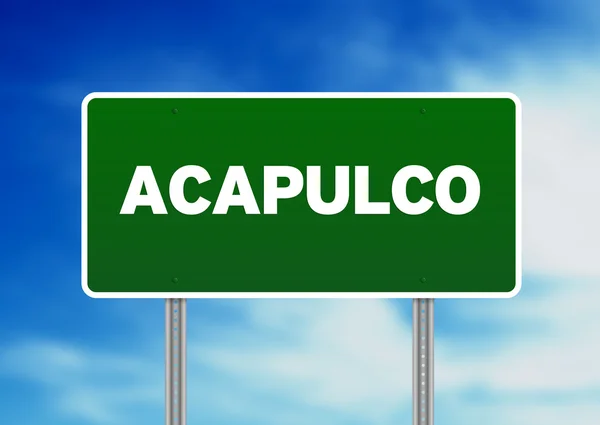 Sinal da auto-estrada de Acapulco — Fotografia de Stock