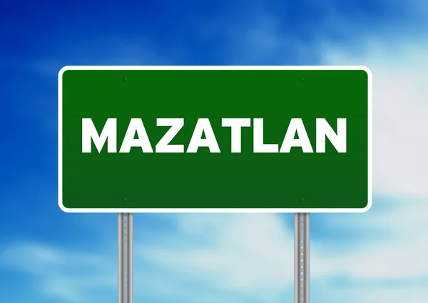Mazatlan, cartello autostradale — Foto Stock