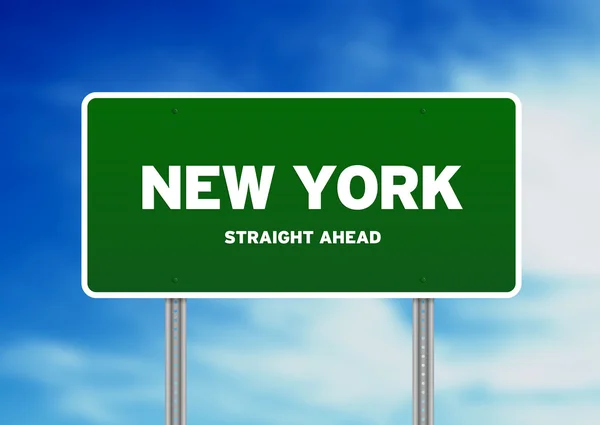 Znak autostrady Nowy Jork — Zdjęcie stockowe