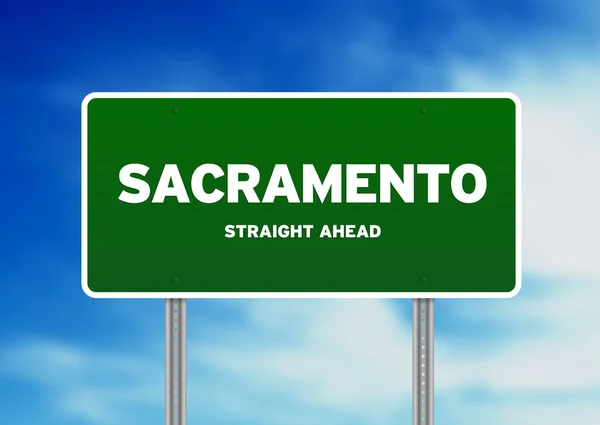 Znak autostrady Sacramento — Zdjęcie stockowe