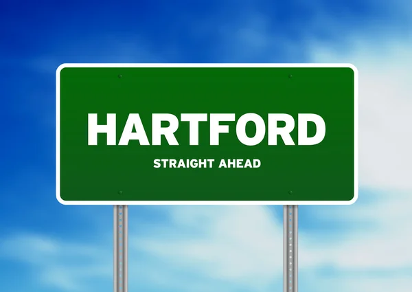 Χάρτφορντ, Κονέκτικατ υπογραφή αυτοκινητόδρομο — Φωτογραφία Αρχείου