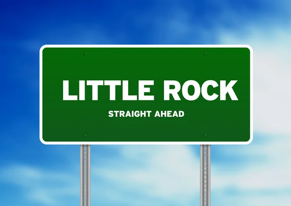 Little rock, arkansas autostrady znakiem — Zdjęcie stockowe