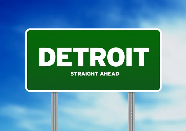 Знак Детройт шосе — стокове фото