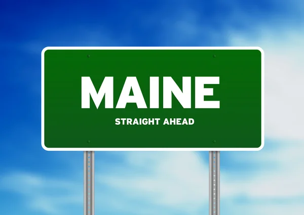 Maine highway tecken — Stockfoto