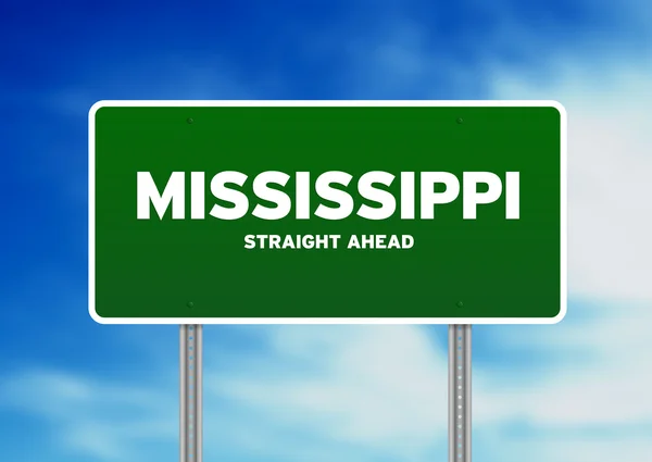 Mississippi-Autobahnschild — Stockfoto