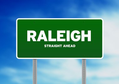 Raleigh, North Carolina Highway Sign clipart