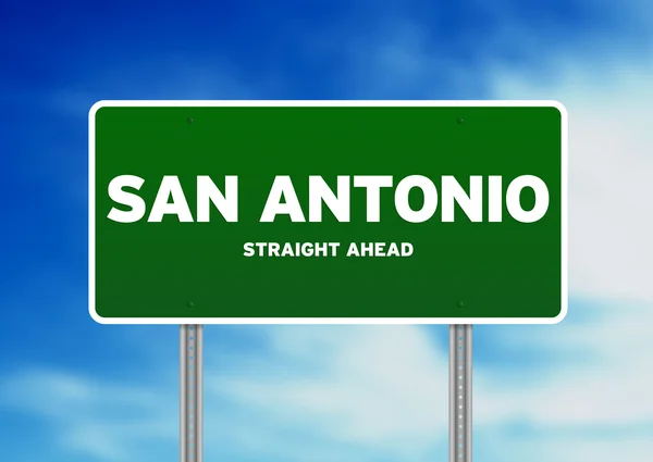 Señal de carretera de San Antonio, Texas — Foto de Stock
