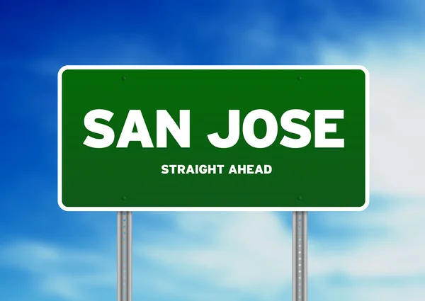 Sinal de estrada de San Jose, Califórnia — Fotografia de Stock