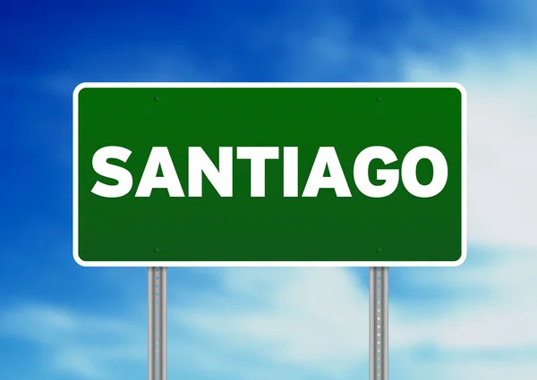 サンティアゴ、チリの高速道路標識 — ストック写真