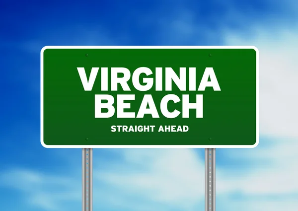 Virginia Beach Highway Sign — Stock Photo, Image