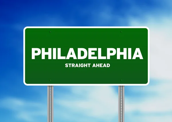 Filadelfia Highway Sign — Foto de Stock