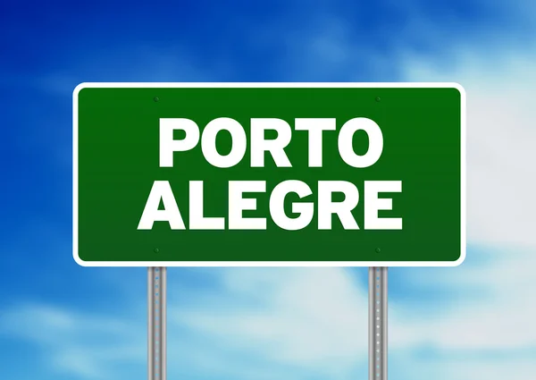 Sinal da Estrada de Porto Alegre — Fotografia de Stock
