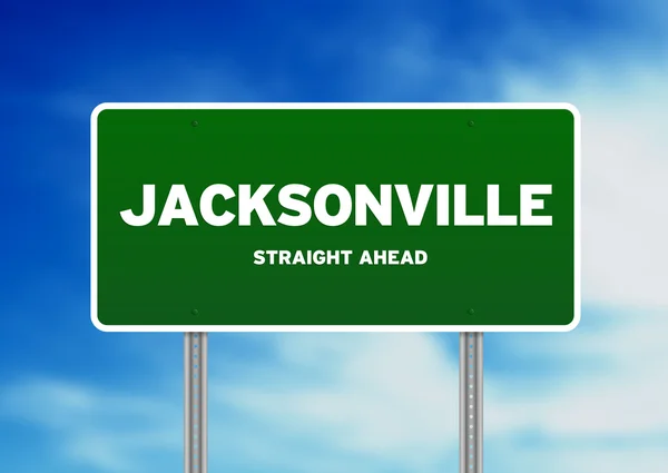 ジャクソンビル、フロリダ州高速道路標識 — ストック写真
