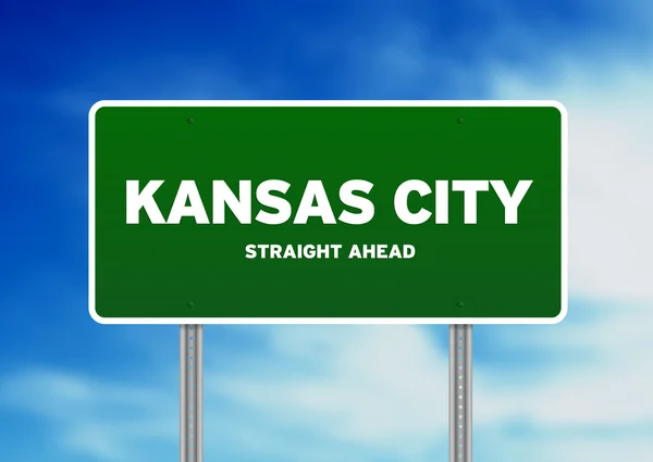 Kansas City Highway Sign — Stock Photo, Image
