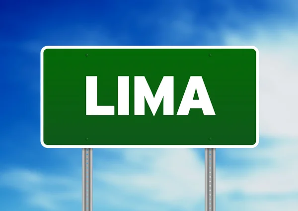Lima, Peru Assinatura da rodovia — Fotografia de Stock