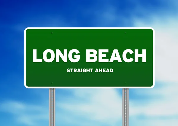 Long beach, california, znak autostrady — Zdjęcie stockowe