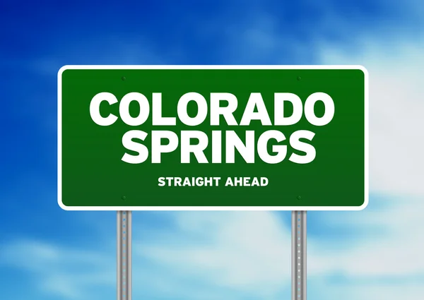Colorado springs, colorado highway znak — Zdjęcie stockowe