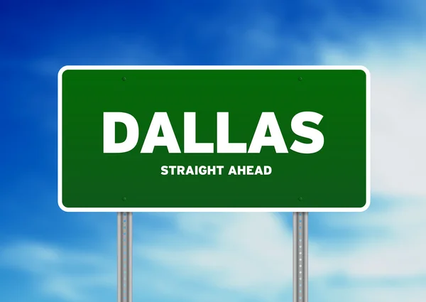 Sinal da estrada de Dallas, Texas — Fotografia de Stock