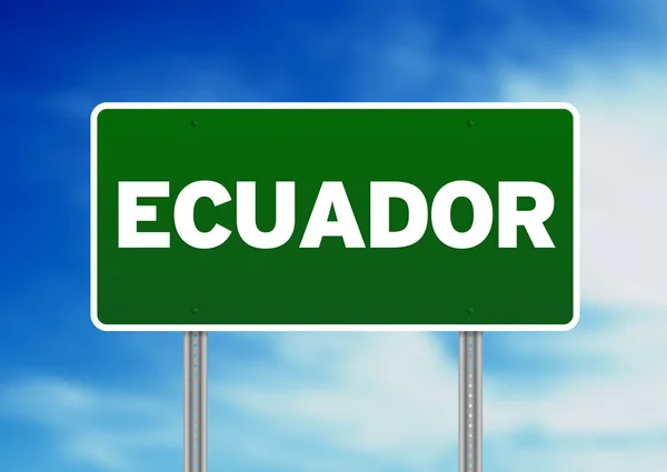 Ecuador highway tecken — Stockfoto