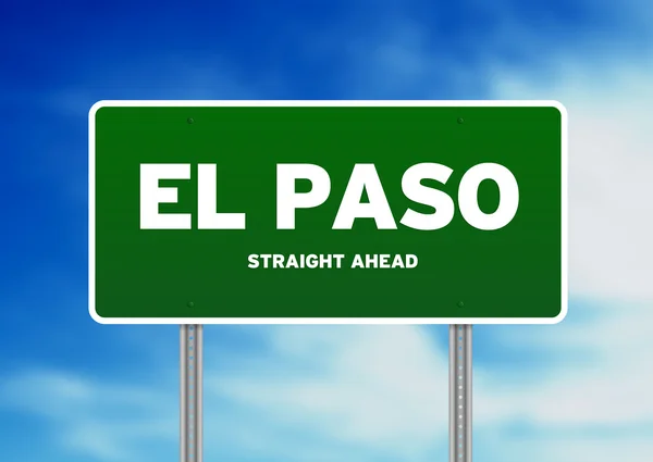 El paso, texas highway znak — Zdjęcie stockowe