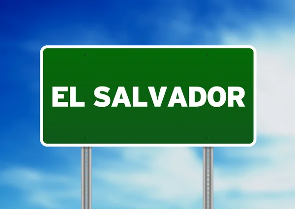 El Salvador Otoban işareti — Stok fotoğraf