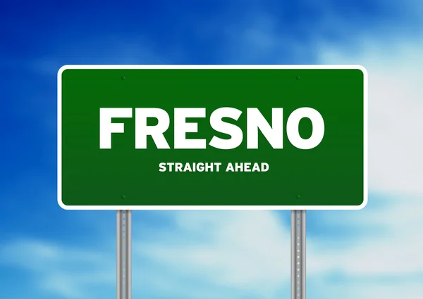 Fresno, segno di autostrada california — Foto Stock