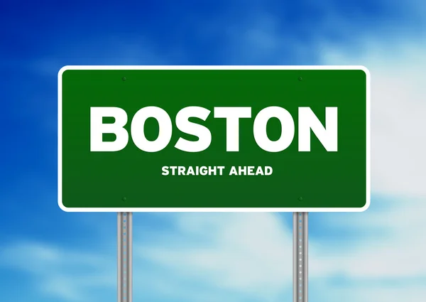 Бостон, Массачусетс шоссе знак — стоковое фото