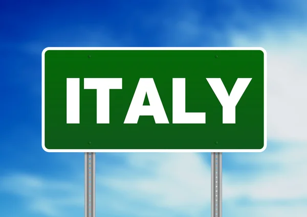 Señal de carretera de Italia —  Fotos de Stock