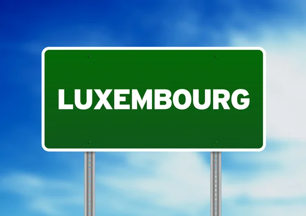 Lussemburgo Highway Sign — Foto Stock