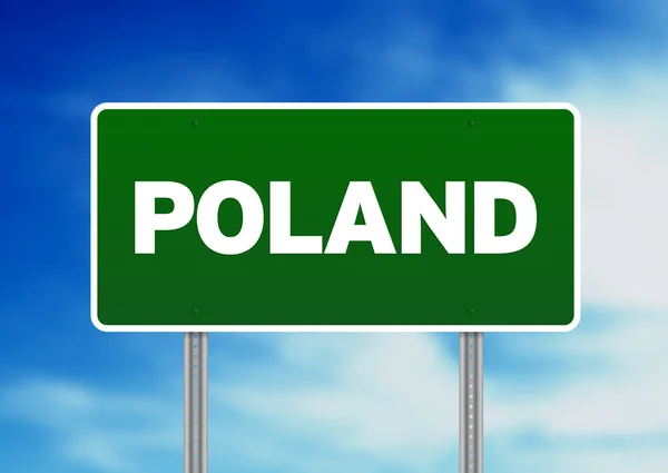 Poland Highway Sign — Stock Photo, Image