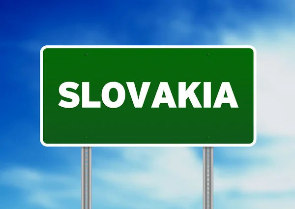 Znak autostrady Słowacji — Zdjęcie stockowe