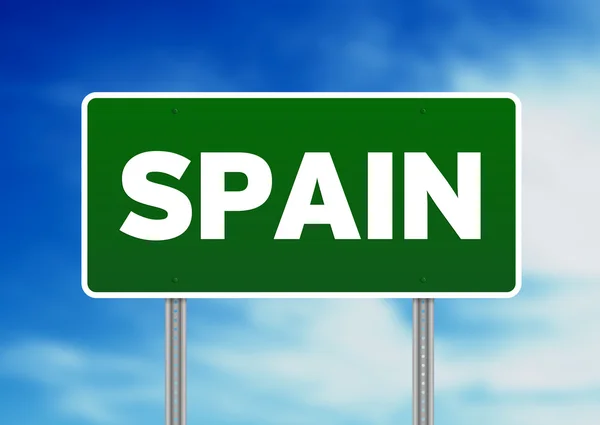 Spanien highway tecken — Stockfoto