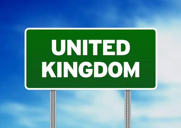 United Kingdom Highway Sign — Zdjęcie stockowe