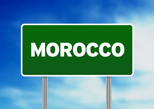 Señal de carretera de Marruecos — Foto de Stock