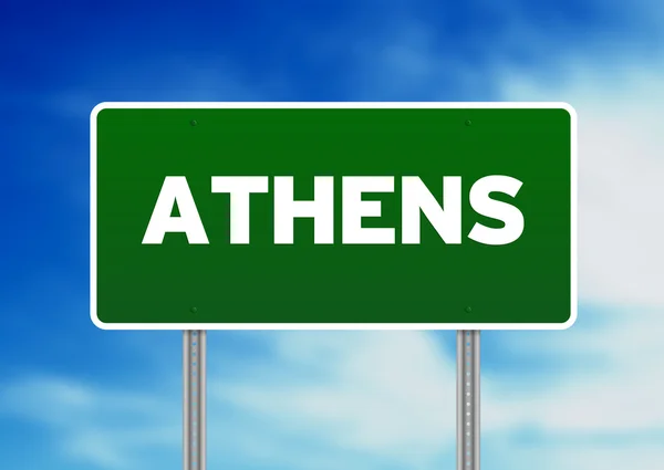 Znak autostrada Ateny — Zdjęcie stockowe