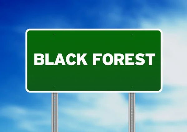Znak autostrady czarny Las — Zdjęcie stockowe