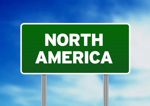 Ameryce Północnej autostrady znakiem — Zdjęcie stockowe
