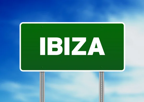 Sinal da estrada de Ibiza — Fotografia de Stock