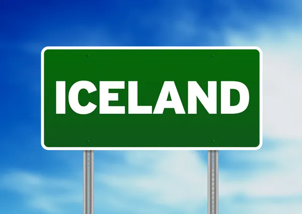 Iceland Highway Sign — Stock Photo, Image