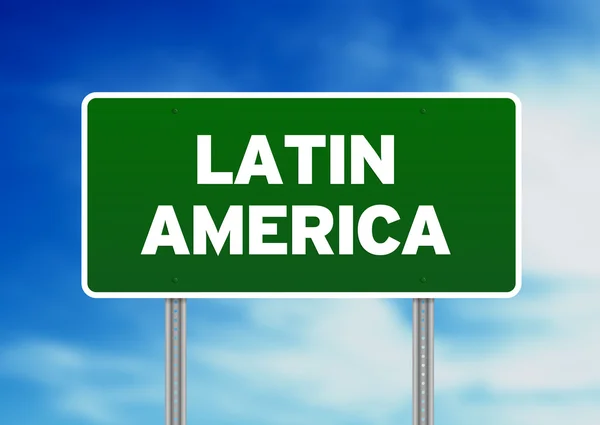 Latin America Highway Sign — Stock Photo, Image