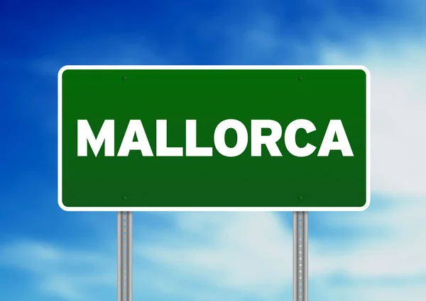 Señal de autopista Mallorca — Foto de Stock
