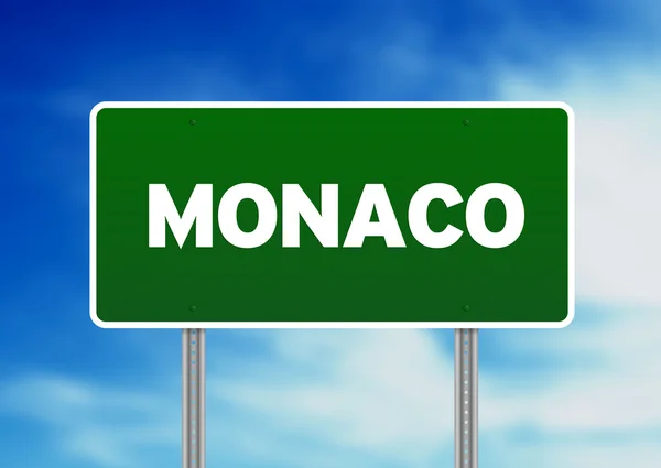 摩纳哥公路标志 — 图库照片