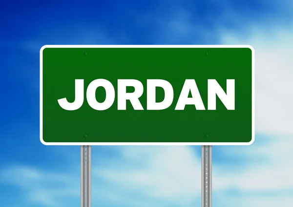 Señal de carretera Jordania —  Fotos de Stock